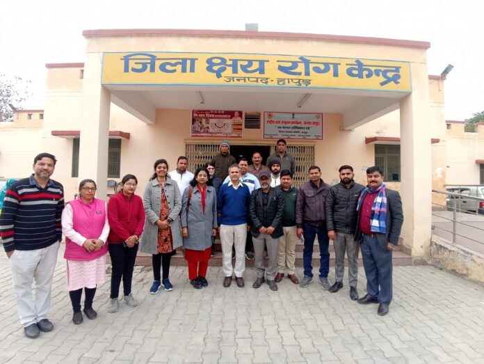 District Tuberculosis Officer Dr. Rajesh Singh with the team after the end of the survey