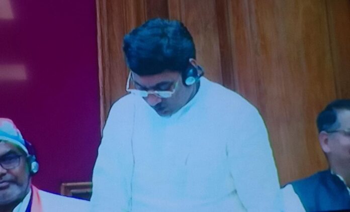 MLA Harendra Singh Teotia addressing in the assembly