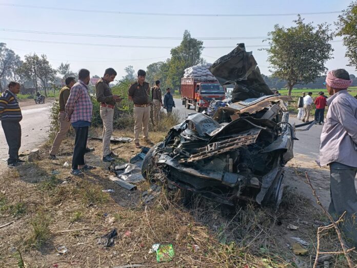 damaged car after accident