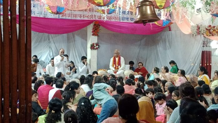 Devotees participating in the annual festival