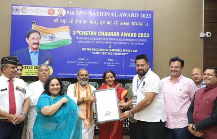Manpreet Khera honored with Hapur National Chetan Chauhan Award 2023