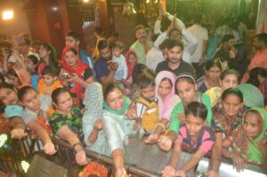 Devotees praying