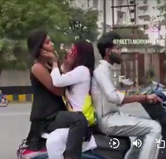 Noida Scooty Stunt Girls