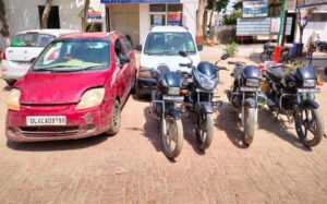 Hapur Crime News चोरी के वाहनों के साथ दो अंतर्राज्यीय वाहन चोर गिरोह के सदस्य गिरफ्तार