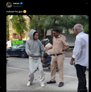 Mumbai Police Viral Video पुलिसवाला हुआ रील बनाने में मस्त , पीठ पीछे कानून तोड़ते दिखे लोग; वीडियो हो रहा वायरल
